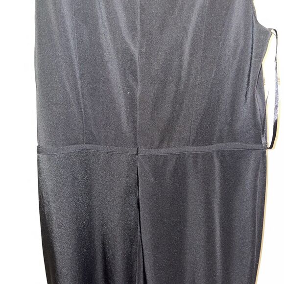 Ieena For Macduggal High Neck Gown Size 12 Black Faux Jewels Going Out Party NWT - Picture 13 of 14